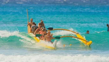 Photo of 2-Hour Tour with Outrigger Canoe Ride and Surfing Lesson in Honolulu